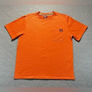Wrangler Workwear Men’s Short Sleeve Pocket T-Shirt Orange Size Large